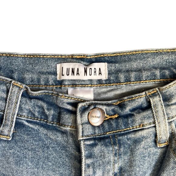 Luna Nora High Rise Distressed Jean Size 14 - Picture 7 of 9